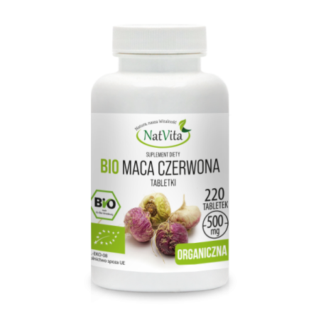 Maca BIO czerwona tabletki 500mg - zdjęcie produktu