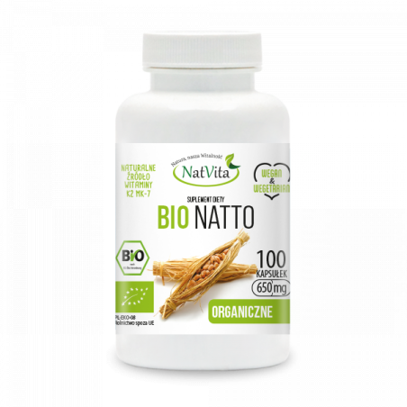 Witamina K2 MK7 Natto BIO kapsułki 650mg - zdjęcie produktu
