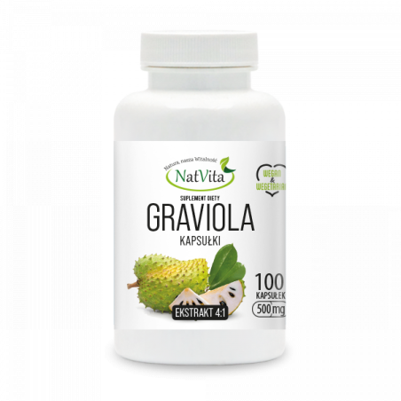 Graviola owoc ekstrakt 4:1 kapsułki 500mg - zdjęcie produktu