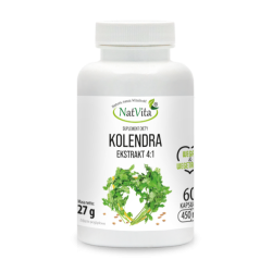 Kolendra liście ekstrakt 4:1 kapsułki 450mg