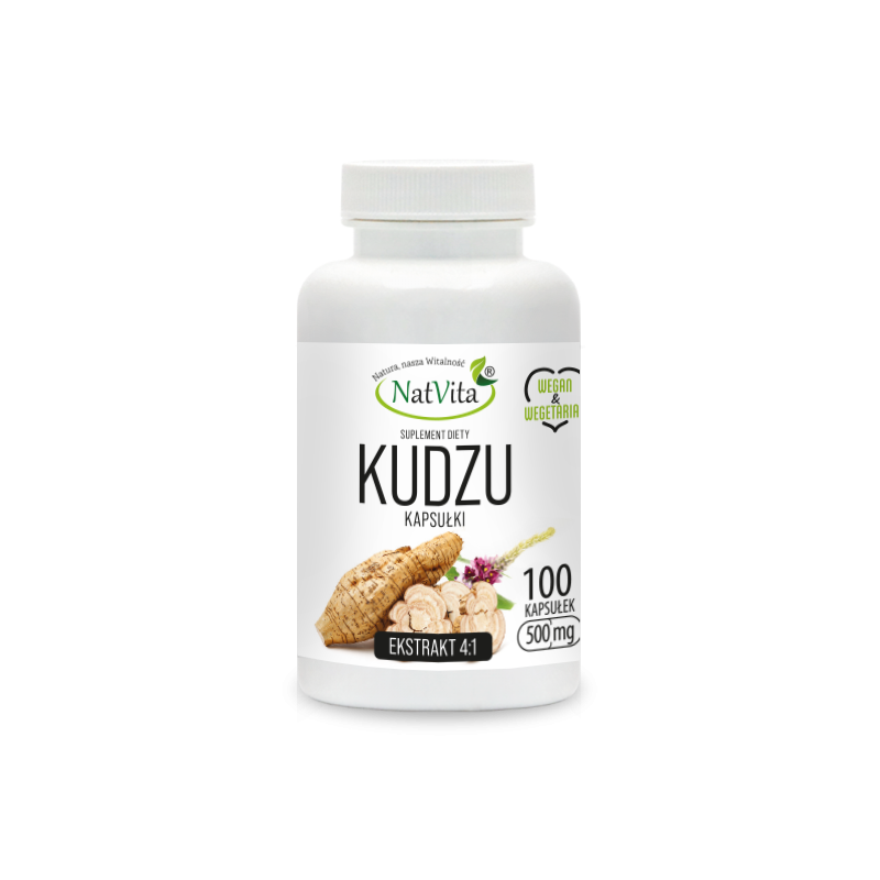 Kudzu korzeń ekstrakt 4:1 kapsułki 500mg
