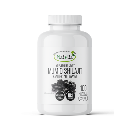 Mumio Shilajit ekstrakt 20-30 % kwas fulwowy kapsułki 350mg - zdjęcie produktu