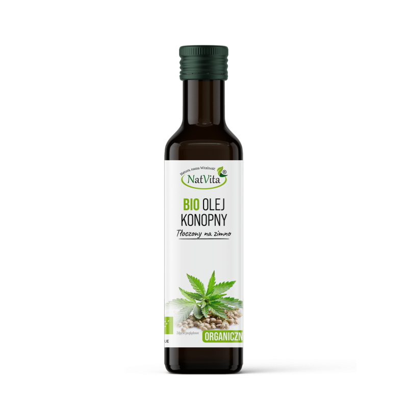 Olej konopny BIO zimnotłoczony