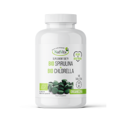Spirulina BIO + Chlorella BIO tabletki 500mg