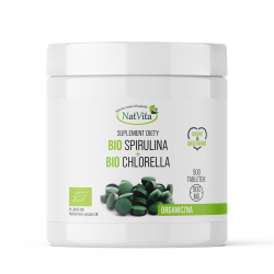 Spirulina BIO + Chlorella BIO tabletki 500mg