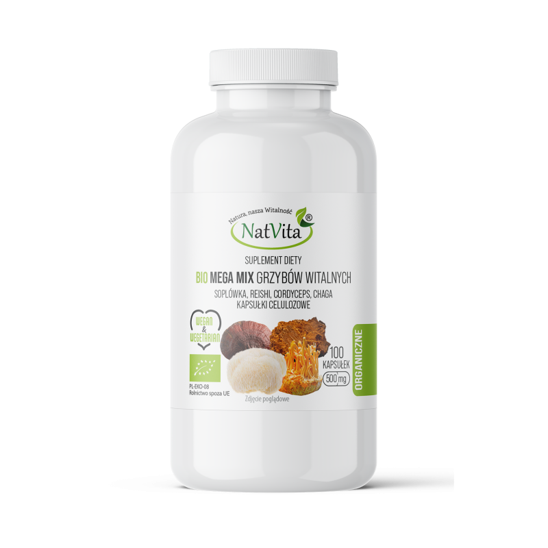Grzyby Witalne BIO MEGA MIX kapsułki 500mg