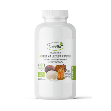 Grzyby Witalne BIO MEGA MIX kapsułki 500mg - zdjęcie produktu