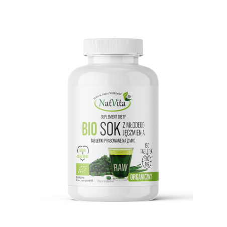 Sok z młodego Jęczmienia BIO tabletki 500mg Sok z młodego Jęczmienia BIO tabletki 500mg