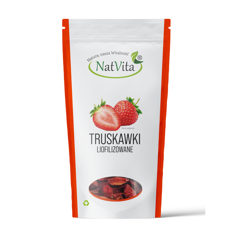 Truskawki liofilizowane plastry
