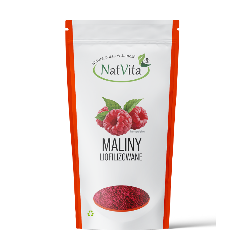 Maliny liofilizowane rozdrobnione