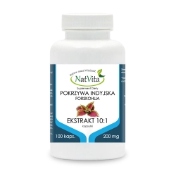 Pokrzywa Indyjska ekstrakt 10:1 kapsułki 200mg