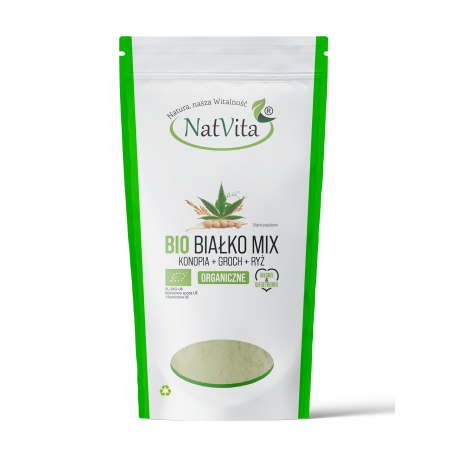 Białkowy Mix Bio: konopia + groch + ryż - zdjęcie produktu