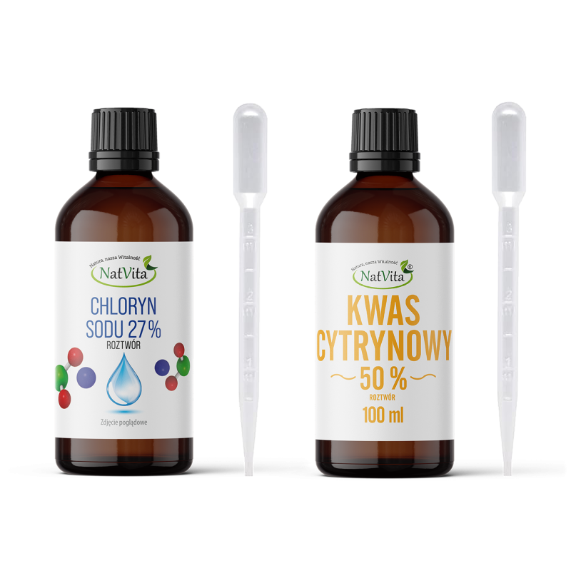 Chloryn Sodu 27% + Kwas Cytrynowy 50%