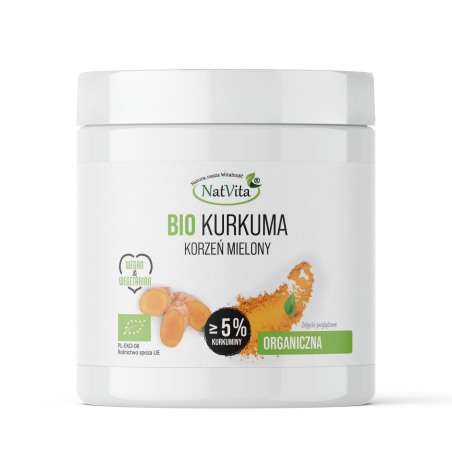 Kurkuma BIO korzeń mielony 5% kurkuminy - zdjęcie produktu