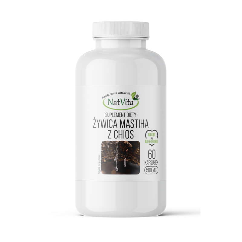 Chios Mastiha żywica z drzewa pistacji kleistej kapsułki 500mg