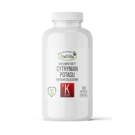 Cytrynian Potasu kapsułki 1000mg - zdjęcie produktu