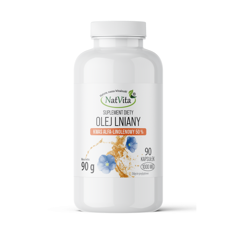Olej Lniany 50 % ALA kapsułki softgel 1000mg
