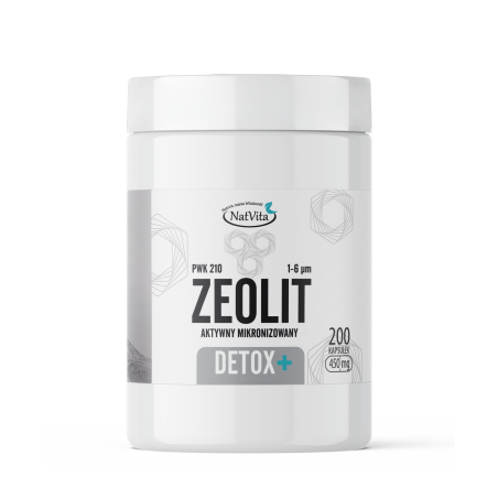 Zeolit Detox Plus 2μm 95% Klinoptylolit PWK 210 kapsułki 450mg - zdjęcie produktu
