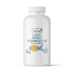 Omega 3 + Witaminy D3, E, K2 Mk7 kapsułki softgel 1000mg