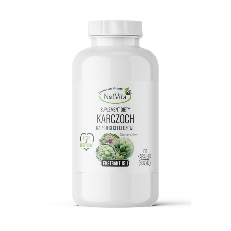 Karczoch ekstrakt 15:1 kapsułki 500mg