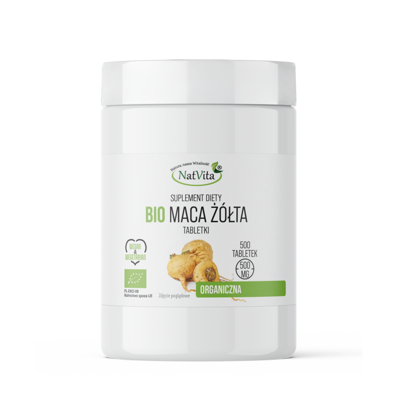 Maca BIO żółta tabletki 500mg