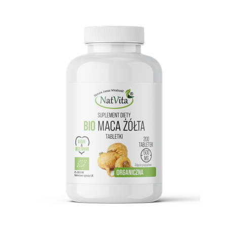 Maca BIO żółta tabletki 500mg - zdjęcie produktu