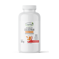 Colostrum liofilizowane 60 % IgG kapsułki celulozowe 500mg