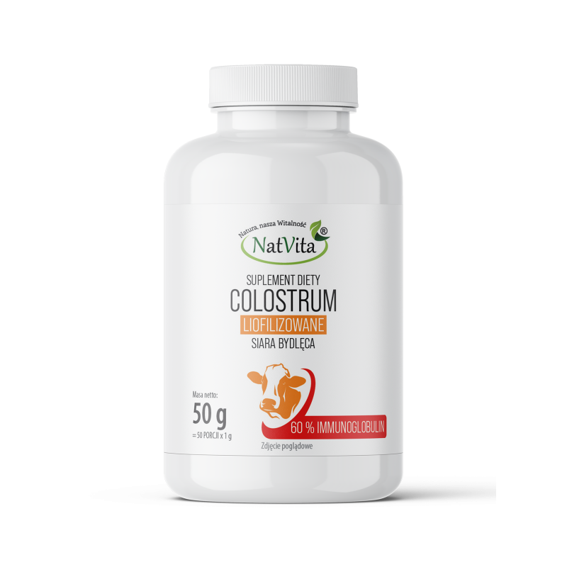 Colostrum 60% Ig liofilizowane