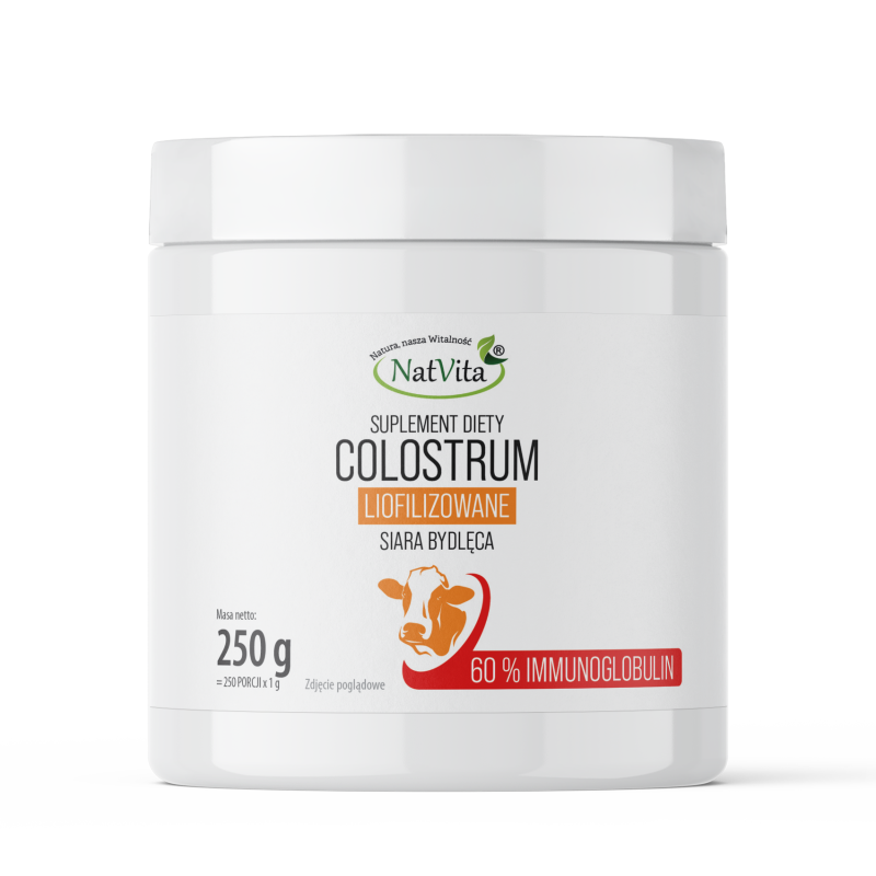 Colostrum 60% Ig liofilizowane