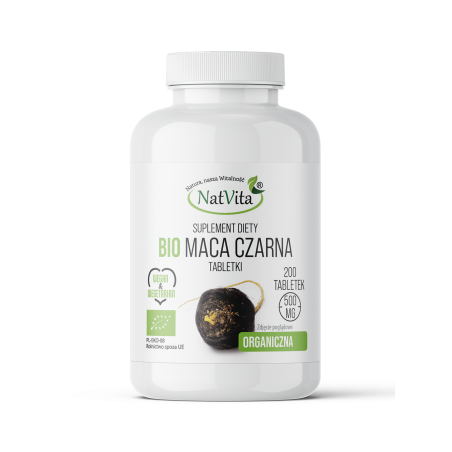 Maca BIO czarna tabletki 500mg - zdjęcie produktu