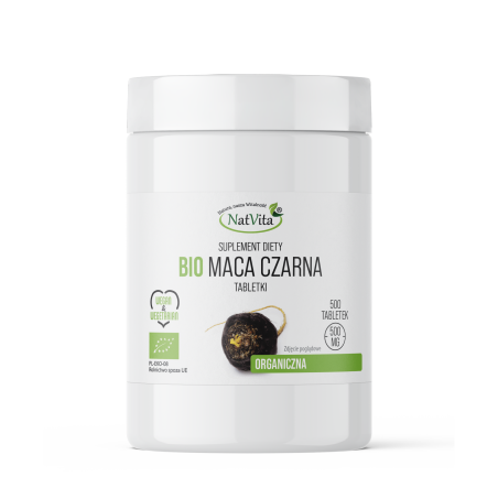 Maca BIO czarna tabletki 500mg - zdjęcie produktu