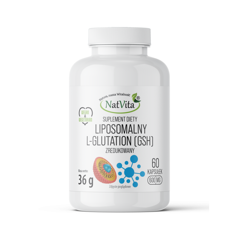L-GLUTATION liposomalny zredukowany GSH kapsułki 600mg