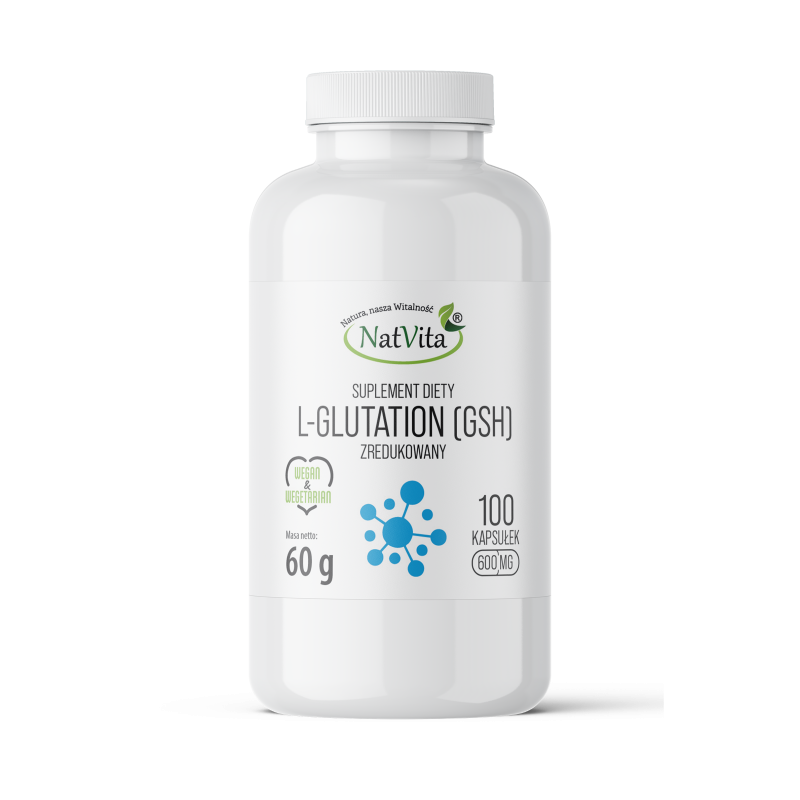 L-Glutation zredukowany GSH 98%- 101% kapsułki 600mg