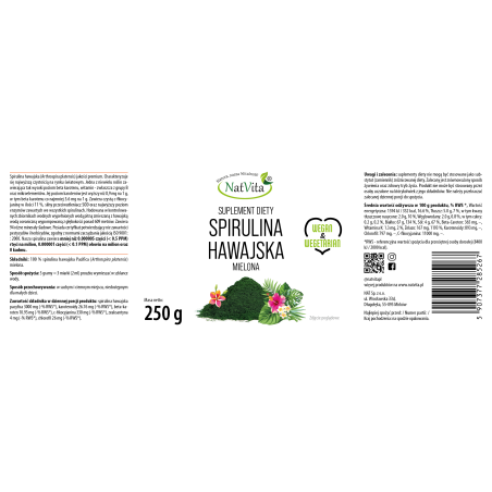 Spirulina Hawajska algi mielone - zdjęcie produktu