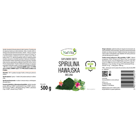 Spirulina Hawajska algi mielone - zdjęcie produktu