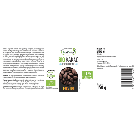 Kakao BIO mielone (51% tłuszczu) - zdjęcie produktu
