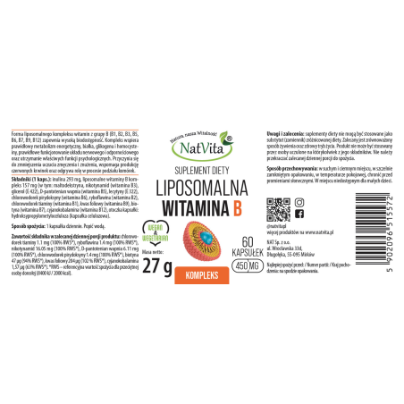 Witamina B Kompleks liposomalna - zdjęcie produktu