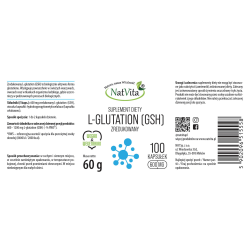 L-Glutation zredukowany GSH 98%- 101% kapsułki 600mg