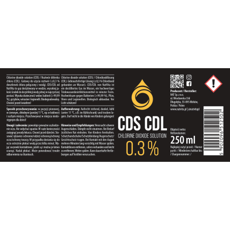 CDL CDS krople 0,3% Roztwór dwutlenku chloru 3000ppm - zdjęcie produktu