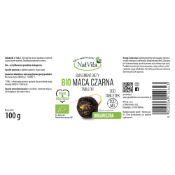 Maca BIO czarna tabletki 500mg