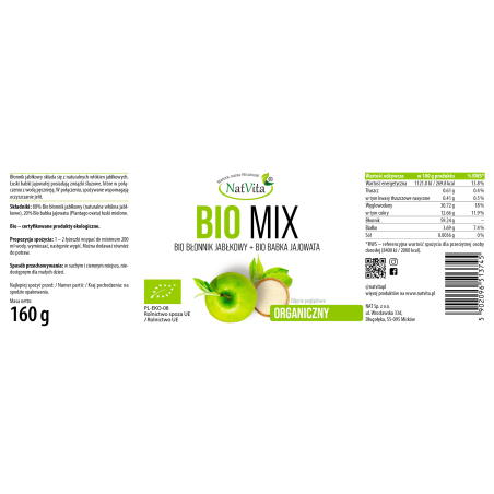 Błonnik Jabłkowy Bio + Babka Jajowata Bio - zdjęcie produktu