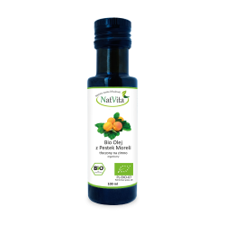 Olej z Pestek Moreli Bio tłoczony na zimno cena sklep zimnotłoczony certyfikat Prunus armeniaca kernel organiczny