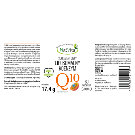 KOENZYM Q10 liposomalny kapsułki 290mg - zdjęcie produktu