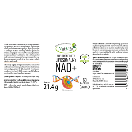 NAD+ liposomalny kapsułki 358mg - zdjęcie produktu