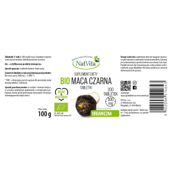 Maca BIO czarna tabletki 500mg