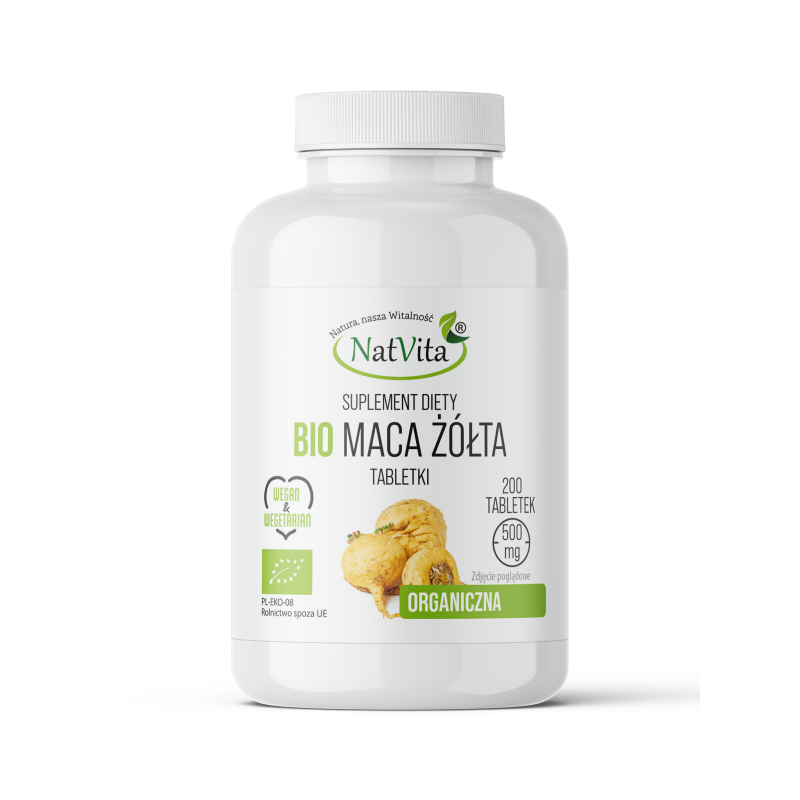 Maca BIO żółta tabletki 500mg
