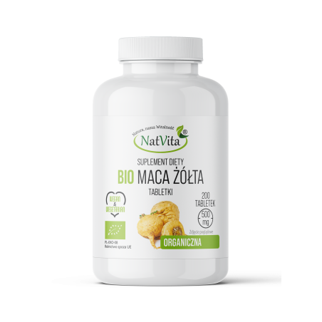 Maca BIO żółta tabletki 500mg - zdjęcie produktu