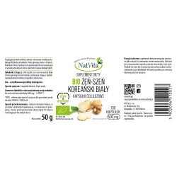 Żeń-Szeń koreański biały BIO kapsułki 500mg