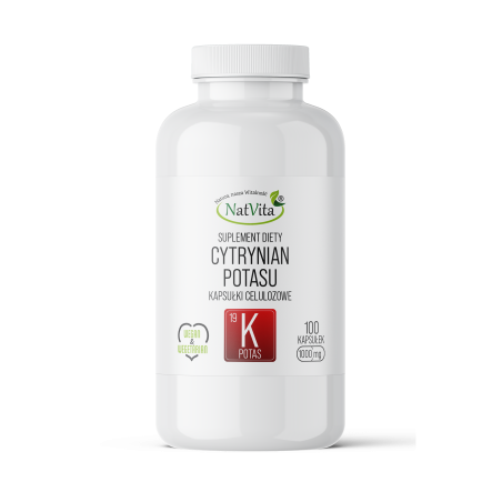 Cytrynian Potasu kapsułki 1000mg - zdjęcie produktu