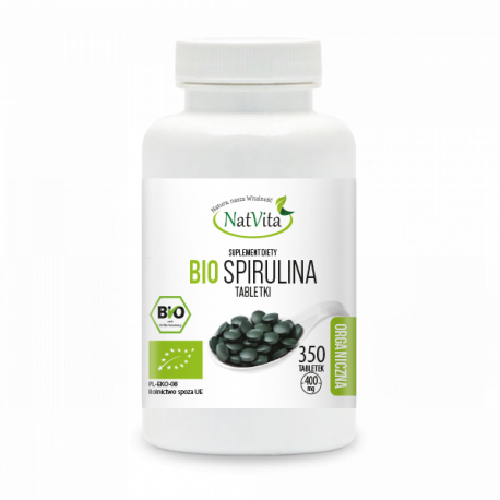 Spirulina tabletki BIO 400mg- cena sklep algi morskie platensis glony słodkowodna